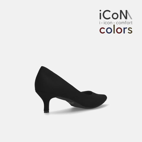 2024AW：iCoN COLORS：ポインテッドトゥ スエード パンプス（C57172）ブラックS/mamian（マミアン）