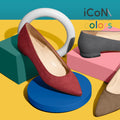 30%OFF：iCoN COLORS：ポインテッドトゥ スエード フラットシューズ（C20142）ボルドーS/mamian（マミアン）