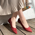 30%OFF：iCoN COLORS：ポインテッドトゥ スエード フラットシューズ（C20142）ボルドーS/mamian（マミアン）