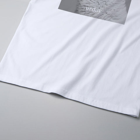 予約：urday【Animal／White Dog／WB】フォトTシャツ（8202181）ホワイト/urday（マミアン）