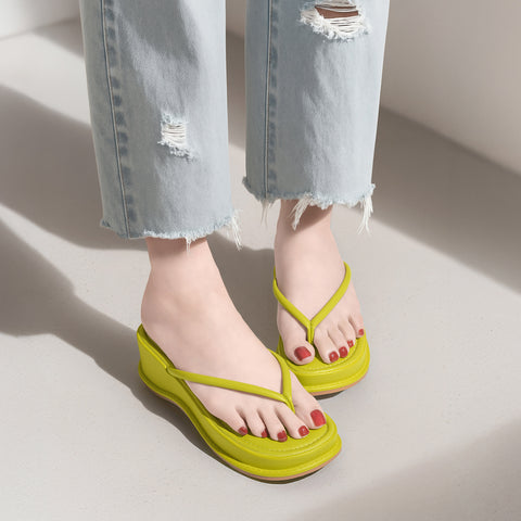 40%OFF：厚底 トングサンダル（cs04）ライム/mamian セレクトアイテム（マミアン）