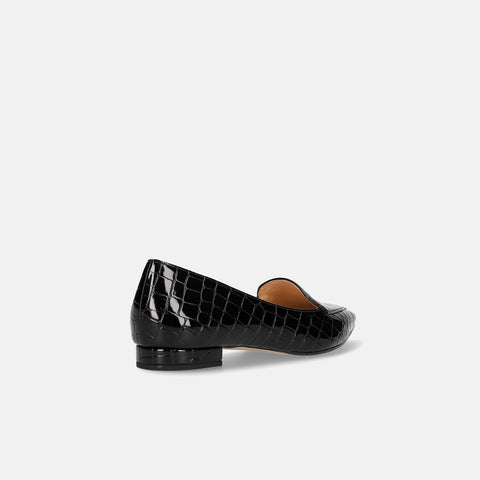 2025AWBI：甲深デザイン フラットシューズ（4767）ブラックCR/mamian（マミアン）