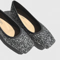 予約：2025AW：グリッター フラットシューズ（m10309）シルバーグリッター/mamian（マミアン）