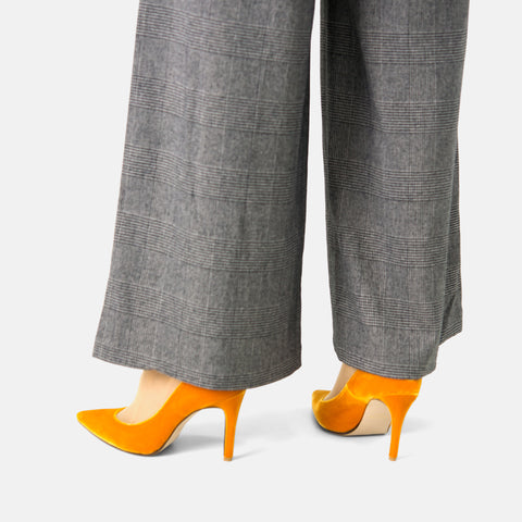 50%OFF：ベルベット調 ハイヒール パンプス（961aw1-ag）ミモザベルベット/mamian（マミアン）