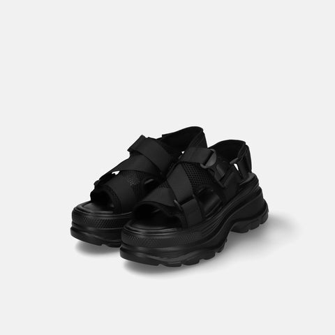 予約：2026SS：厚底スポーツサンダル（c10004）ブラック