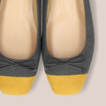50%OFF：AWBI：スクエアトゥ バレエシューズ（3356）マスタードS/C/mamian（マミアン）
