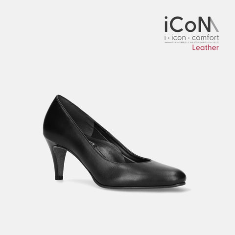 iCoN BASIC【Leather】：7cmヒールラウンドトゥパンプス（10563）本革/mamian（マミアン）